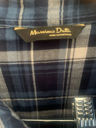 Camisa Massimo Dutti algodon cuadros T 36