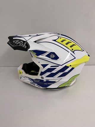 Casco Airoh Aviator 3 Spin Amarillo Azul