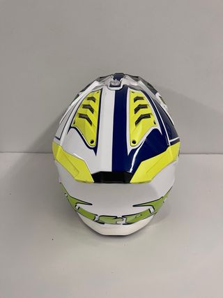 Casco Airoh Aviator 3 Spin Amarillo Azul
