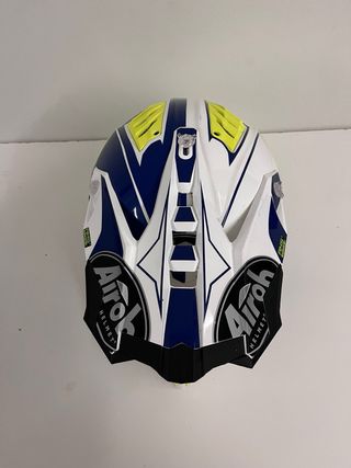 Casco Airoh Aviator 3 Spin Amarillo Azul