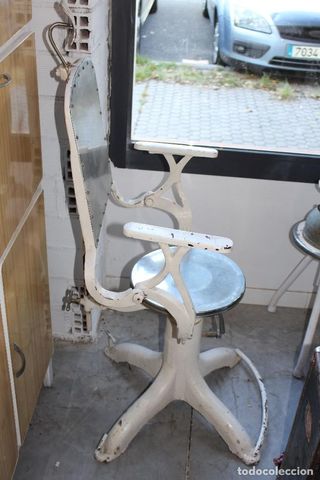 Silla Hierro Fundido y Acero Industrial 1920