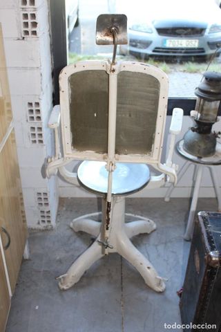 Silla Hierro Fundido y Acero Industrial 1920