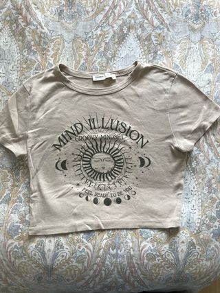 Camiseta Pull&Bear beige talla XS