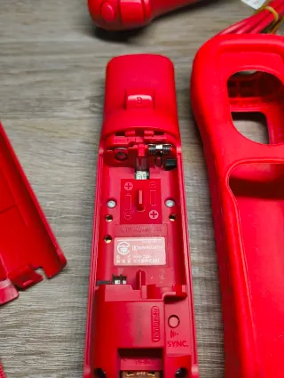 Telecomando Wii Rosso + Nunchuk Rosso Originali