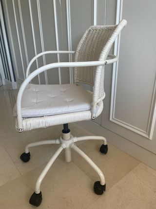 Silla Gregor Ikea Blanca Mimbre