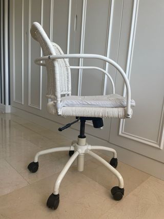 Silla Gregor Ikea Blanca Mimbre