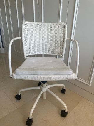 Silla Gregor Ikea Blanca Mimbre