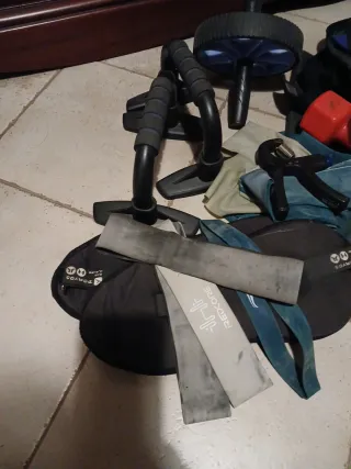 Lote Fitness: Mancuernas, Rueda Abdominal,Pesas to