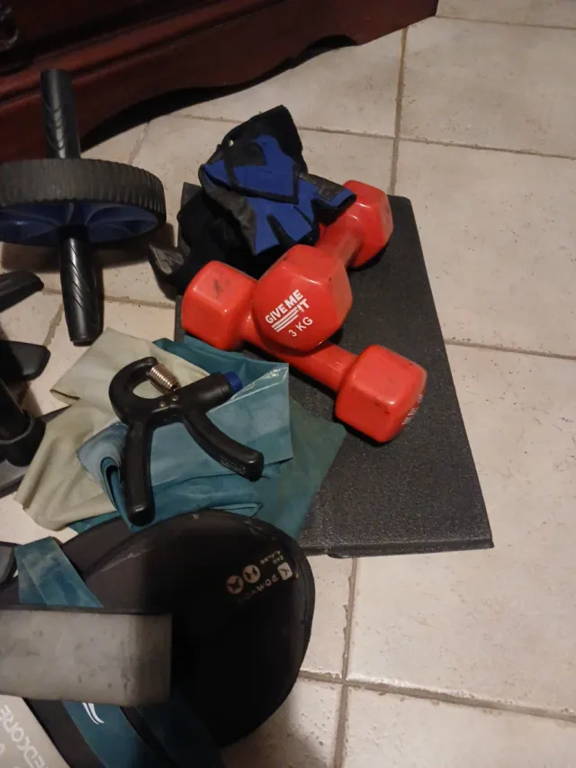 Lote Fitness: Mancuernas, Rueda Abdominal,Pesas to