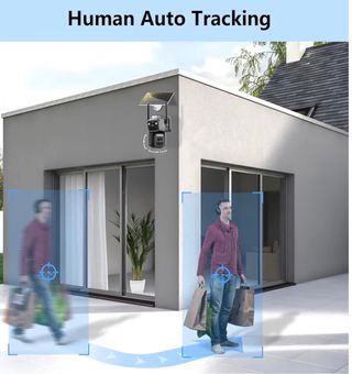 Câmara Vigilância Exterior 4K 8MP Solar