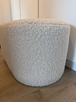 Banco borreguito blanco roto