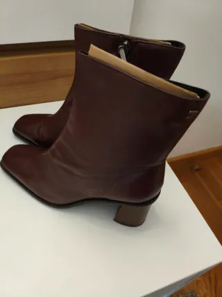 Botas Gioseppo Piel Borgoña Talla 39 Nuevas