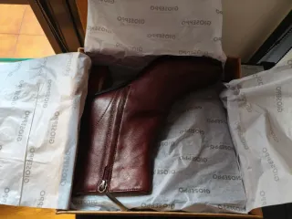 Botas Gioseppo Piel Borgoña Talla 39 Nuevas
