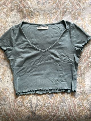 Camiseta Pull&Bear Teal Talla XS