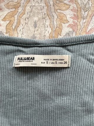 Camiseta Pull&Bear Teal Talla XS