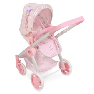 Carro de muñecas rosa