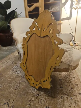 Espejo Antiguo Cornucopia Dorado