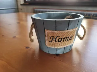Vasetto in legno decorato Home