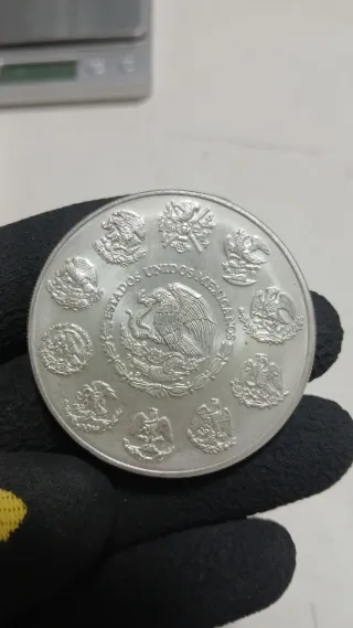 2 Onzas Plata Pura Mexico 1997 año dificil