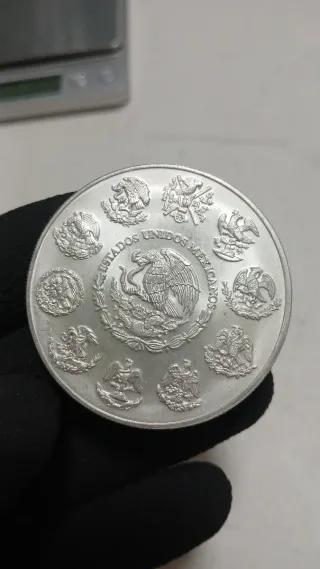 2 Onzas Plata Pura Mexico 1997 año dificil
