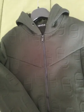 Felpa con cappuccio TOP-STAR verde oliva