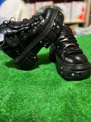 Botín New Rock M-TANK106-C2 Cuero Negro