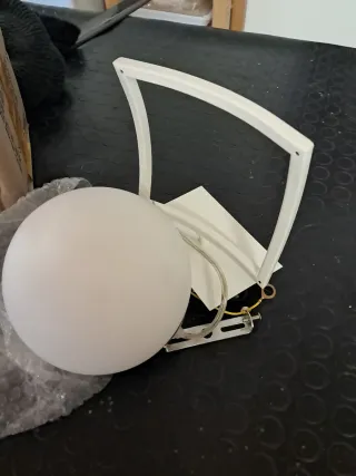 Applique da parete LED sfera di vetro