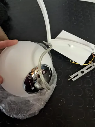 Applique da parete LED sfera di vetro