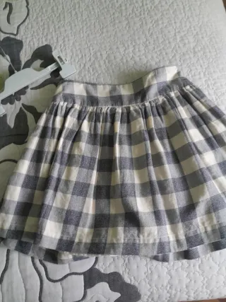 Falda cuadros niña forrada talla 9/10 140cm