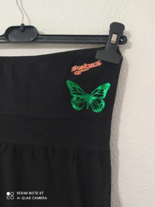 Vestido Desigual Negro Flores