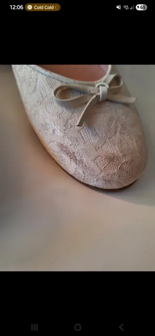 Bailarinas blancas encaje vintage 90s 2000s