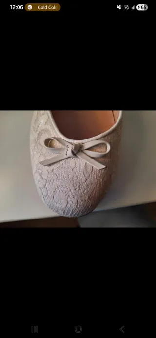 Bailarinas blancas encaje vintage 90s 2000s