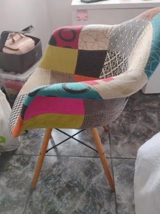 Silla de diseño patchwork cómoda