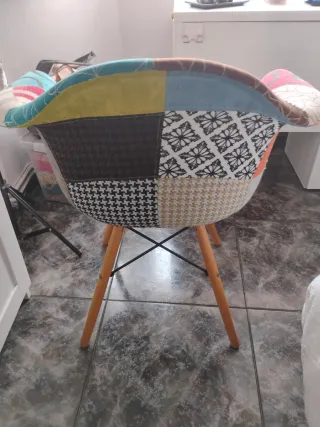 Silla de diseño patchwork cómoda