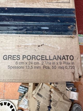 Azulejos GRES PORCELLANATO 6x24cm 50euros ,8cajas