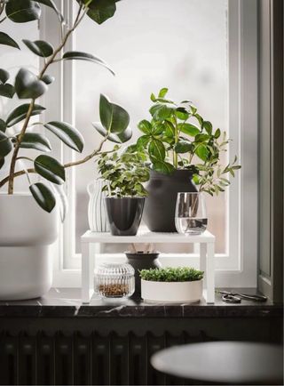 Estante organizador cocina metal blanco 32x28x16cm