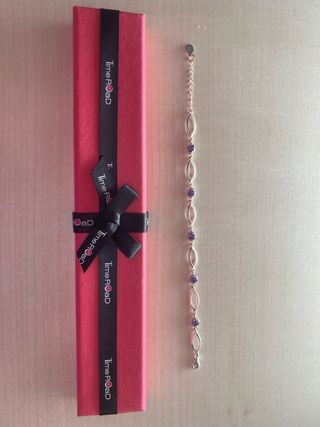 Pulsera Time Road Plata y Lila