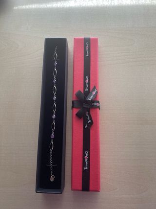Pulsera Time Road Plata y Lila