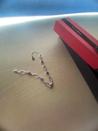 Pulsera Time Road Plata y Lila