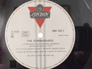 Vinilo The Communards Tomorrow 1987
