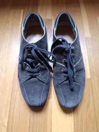 Bambas ante marrón Bally detalle dorado