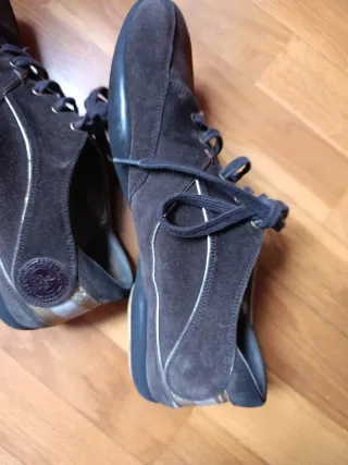 Bambas ante marrón Bally detalle dorado