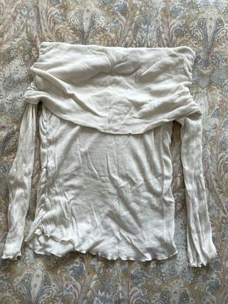 Camiseta manga larga escote Bardot