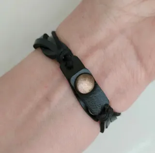 Reloj pulsera cuero y mariposa