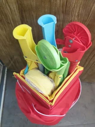 Cuna de viaje multicolor + cololchon para la cuna