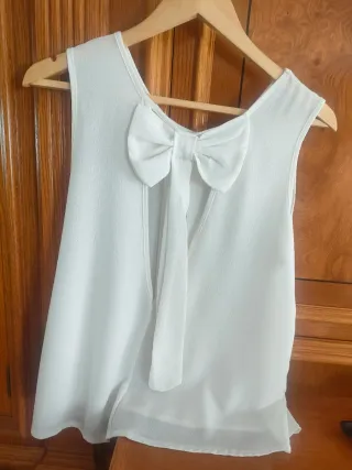 Mango Camisas Vestir Beige/Blanco Talla M