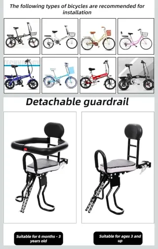 Silla bici bebé niño