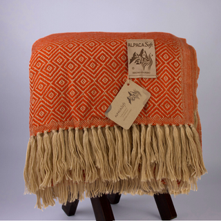 Manta de Alpaca Roja 200x140cm