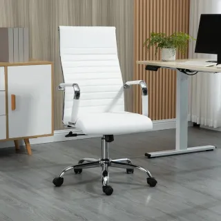 Silla de Oficina Giratoria Blanca
