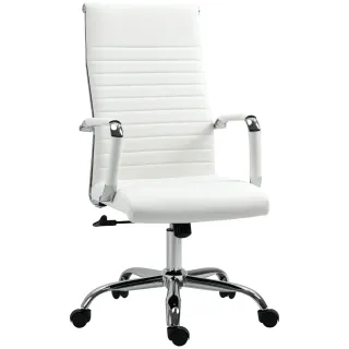 Silla de Oficina Giratoria Blanca